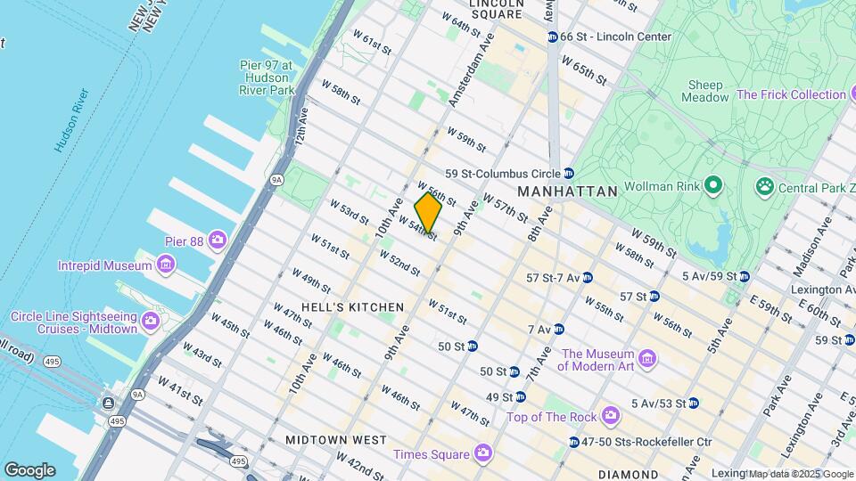 414 W 54th St Map and Location Details