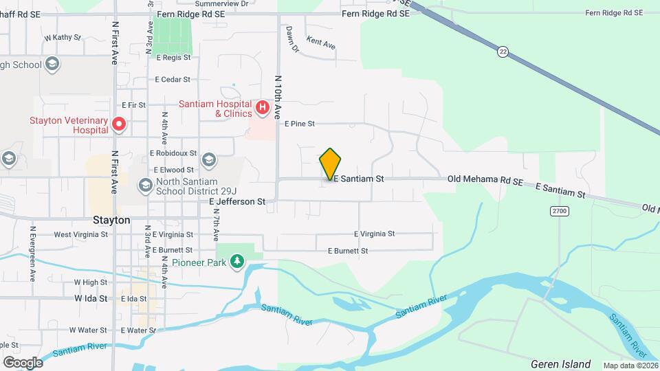 1288 E Santiam St Map and Location Details