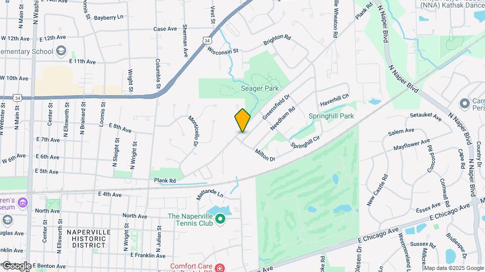 1105 Greensfield Dr Map and Location Details