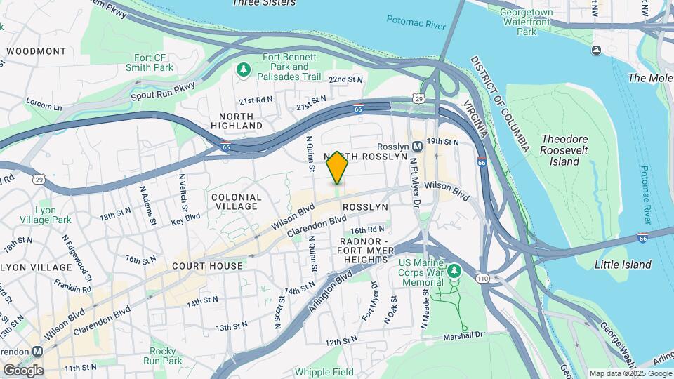 Cortland Rosslyn Mapa y Detalles de la Ubicación