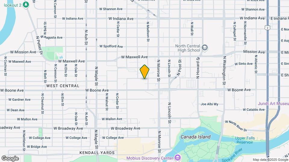 1107 W Sharp Ave Mapa y Detalles de la Ubicación