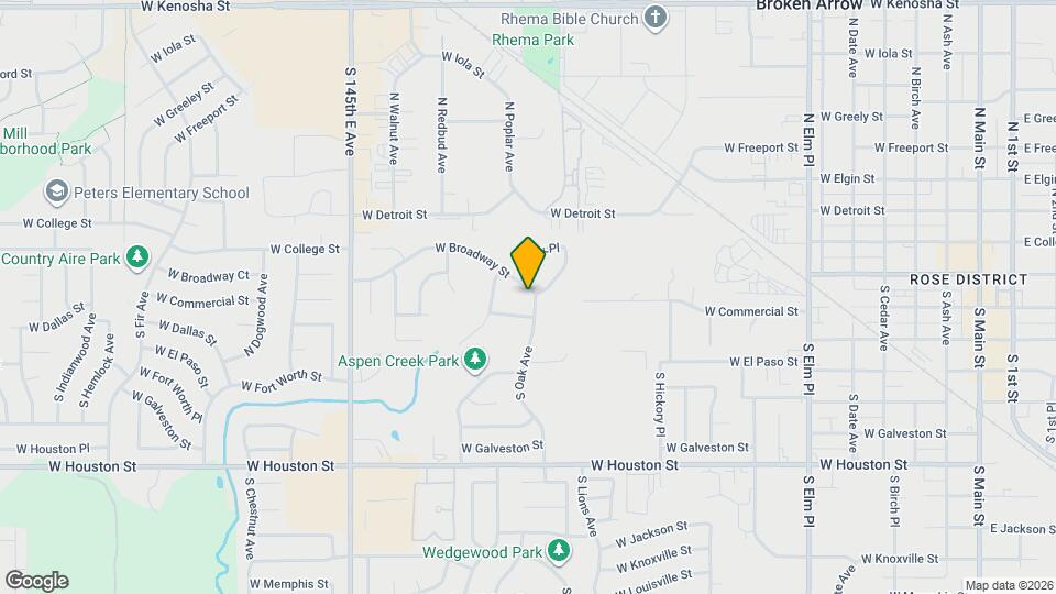 200 S Oak Ave Map and Location Details