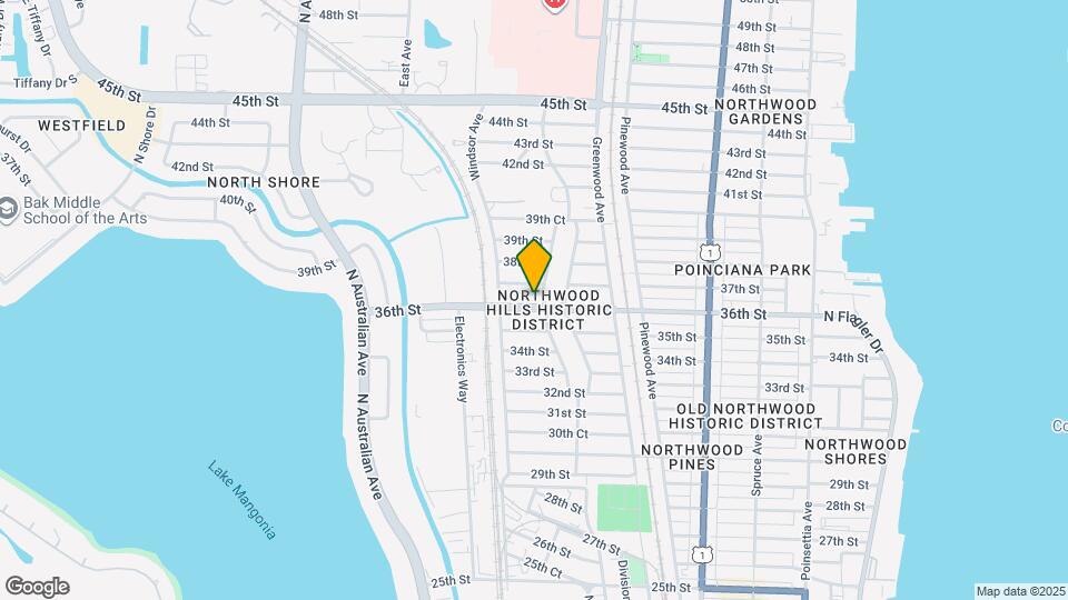 909 36th St Map and Location Details