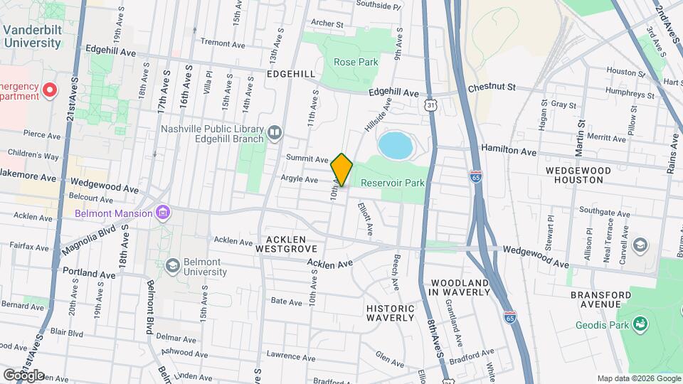 1703 Hillside Ave Map and Location Details