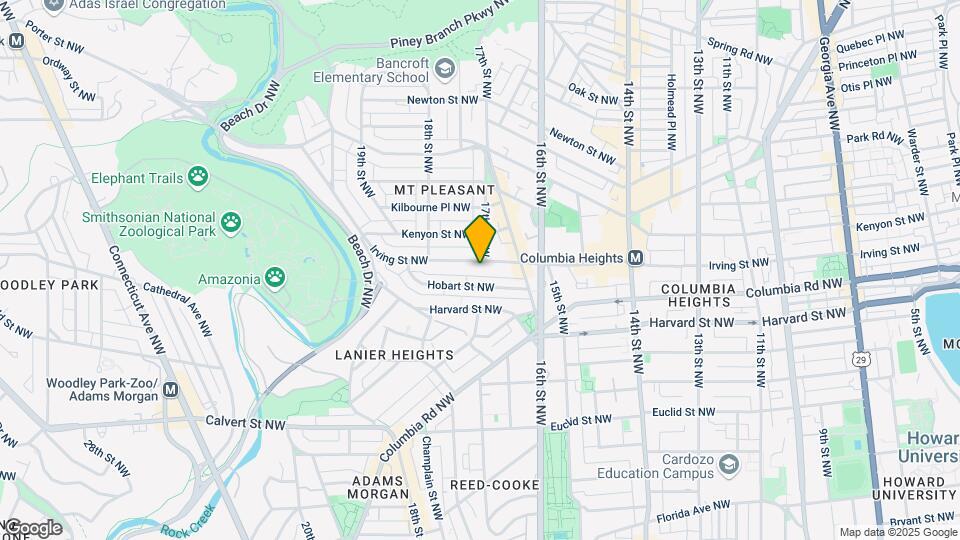 1682 Irving St NW Mapa y Detalles de la Ubicación