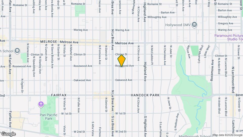 450 N Sycamore Ave, Unit 1 Mapa y Detalles de la Ubicación