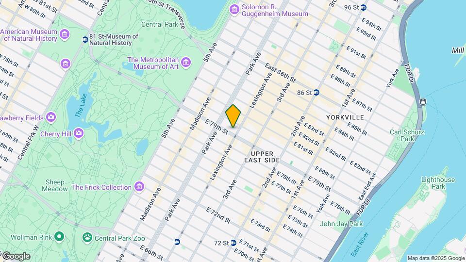 135 E 79th St Mapa y Detalles de la Ubicación