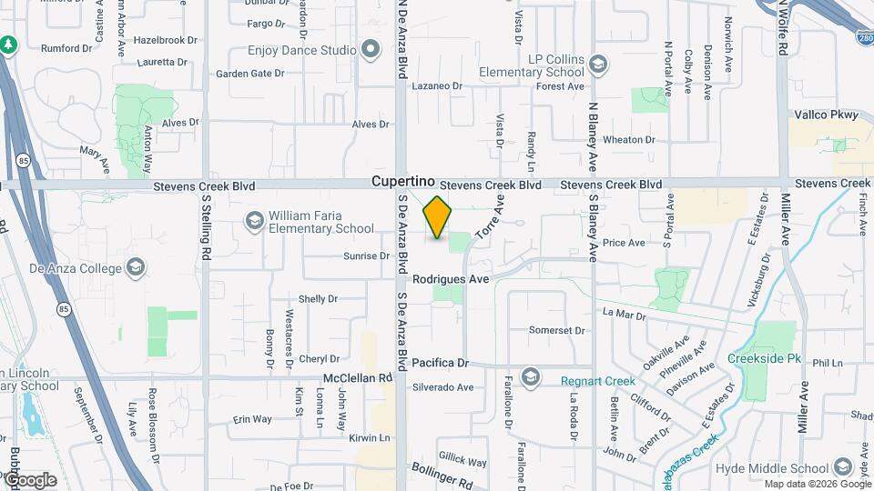 20380 Stevens Creek Blvd Map and Location Details