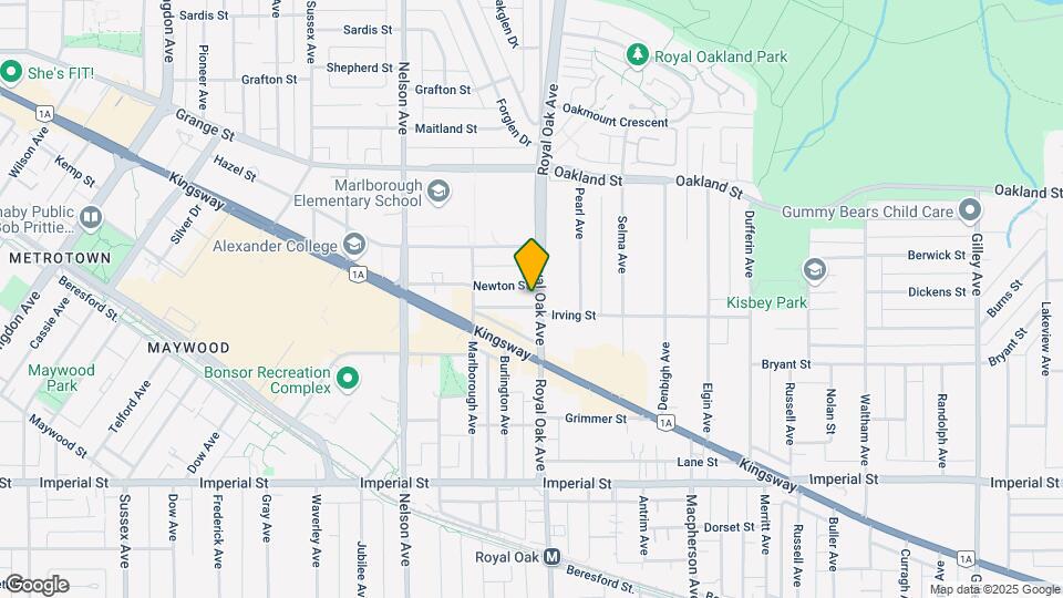 6353 Royal Oak Ave Map and Location Details