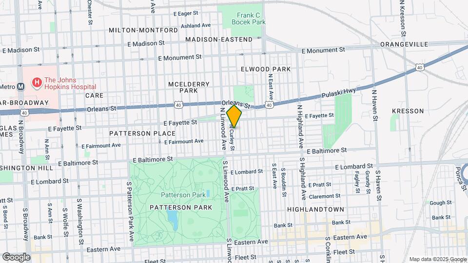 129 N Curley St Map and Location Details
