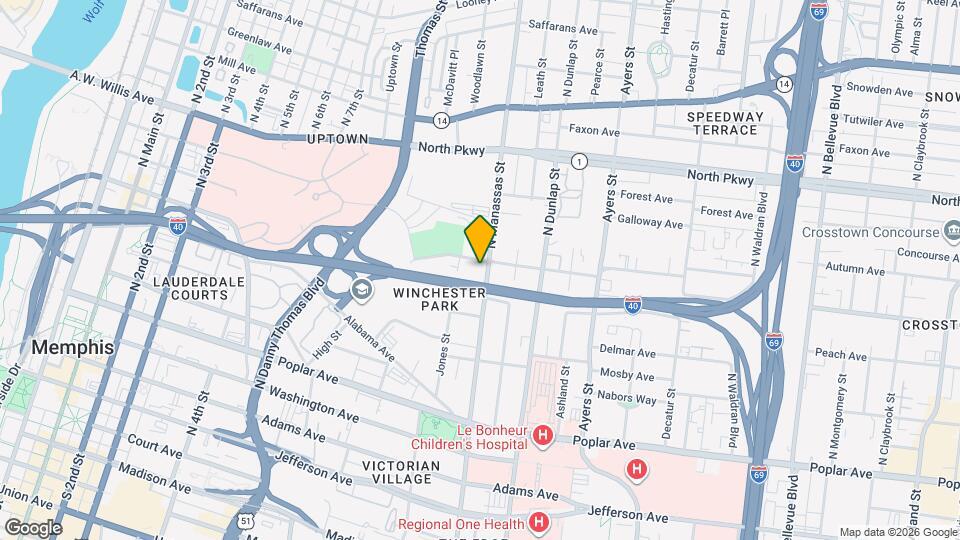 381 N Manassas St Map and Location Details