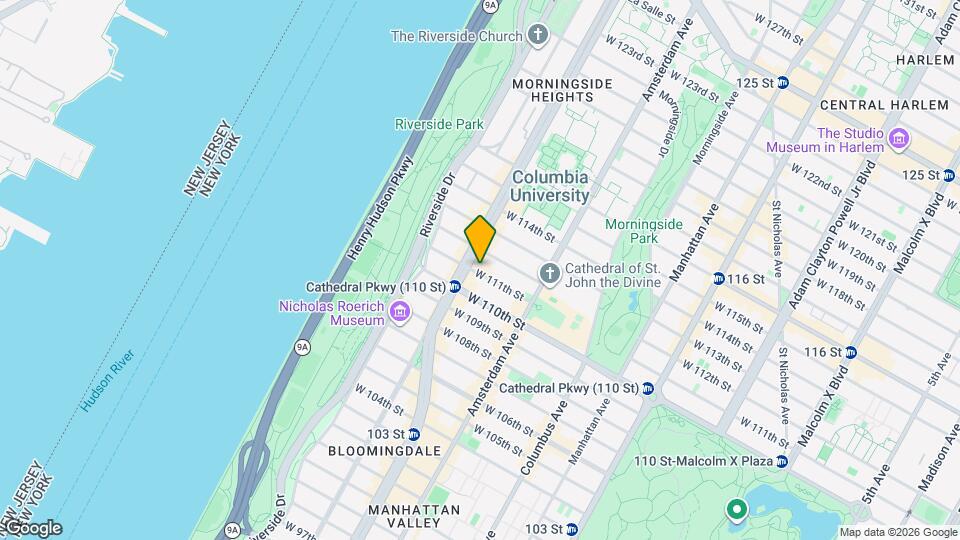 545 W 111th St Map and Location Details