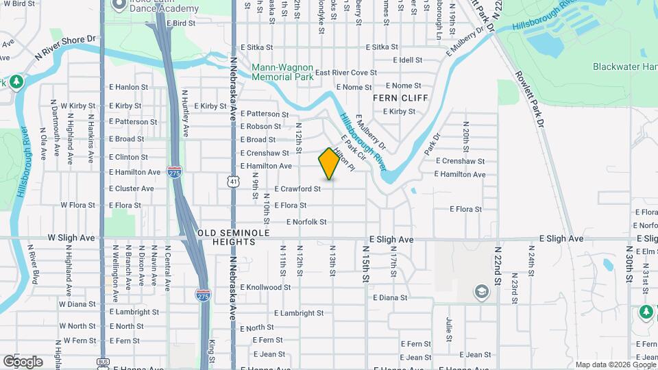 1224 1/2 E Crawford St Map and Location Details