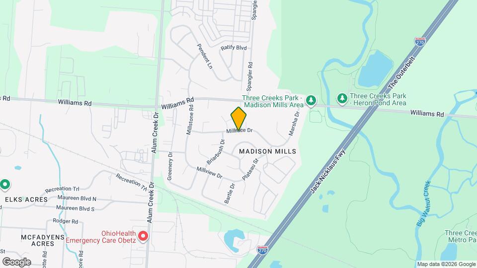 2711 Millrace Dr Map and Location Details