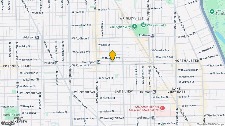 1246 W Roscoe St-Unit -1 Map and Location Details