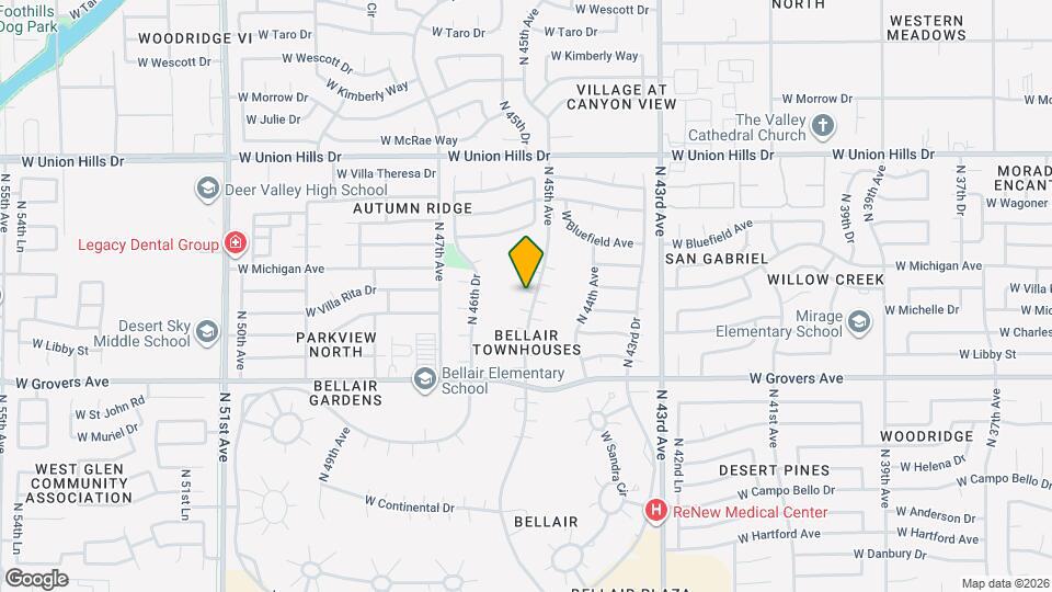 18036 N 45th Ave Map and Location Details