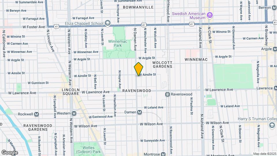4847 N Damen Ave, Unit 203 Map and Location Details