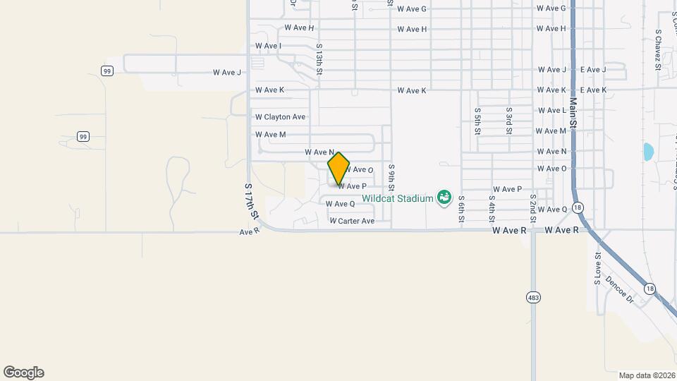 1207 W Ave P Map and Location Details