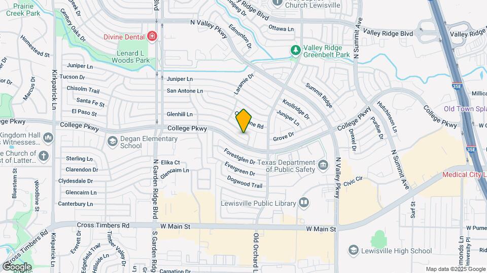 1332 Glenhill Ln Map and Location Details