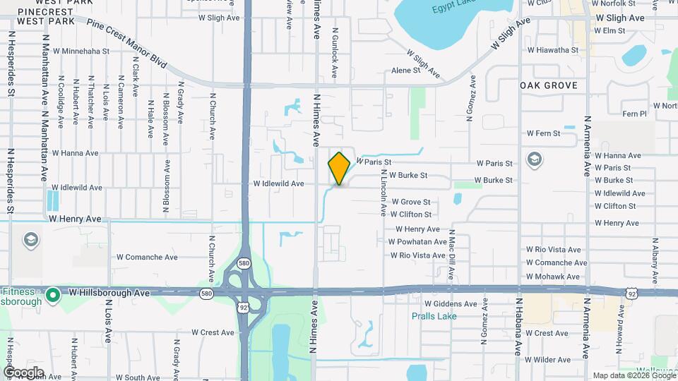 3422 W Idlewild Ave Map and Location Details