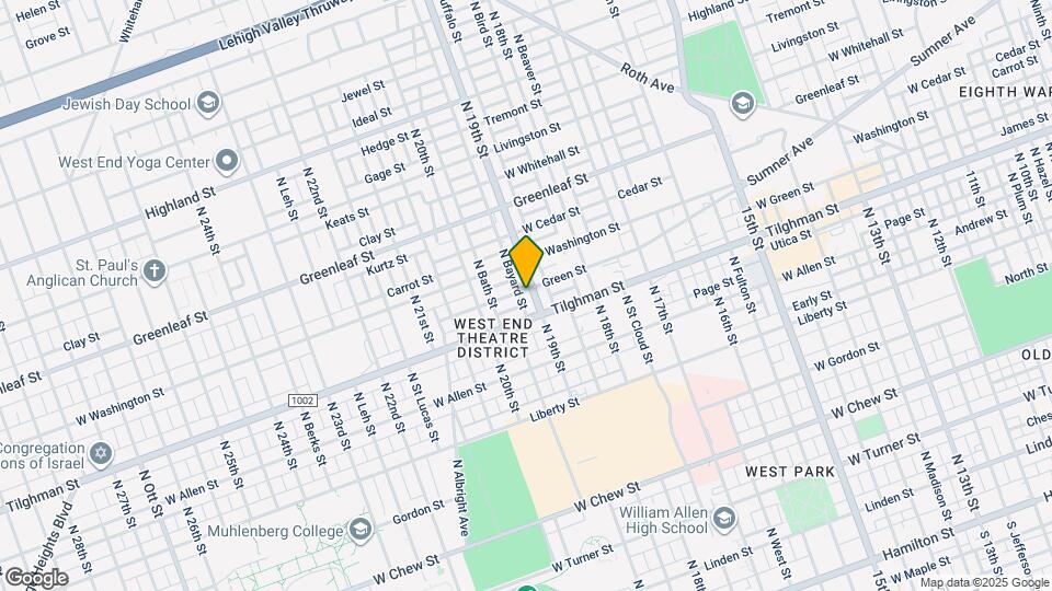 724 N 19th St, Unit 724 N 19th st First floor Map and Location Details