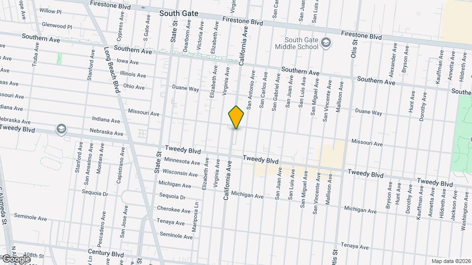 9754 California Ave Map and Location Details