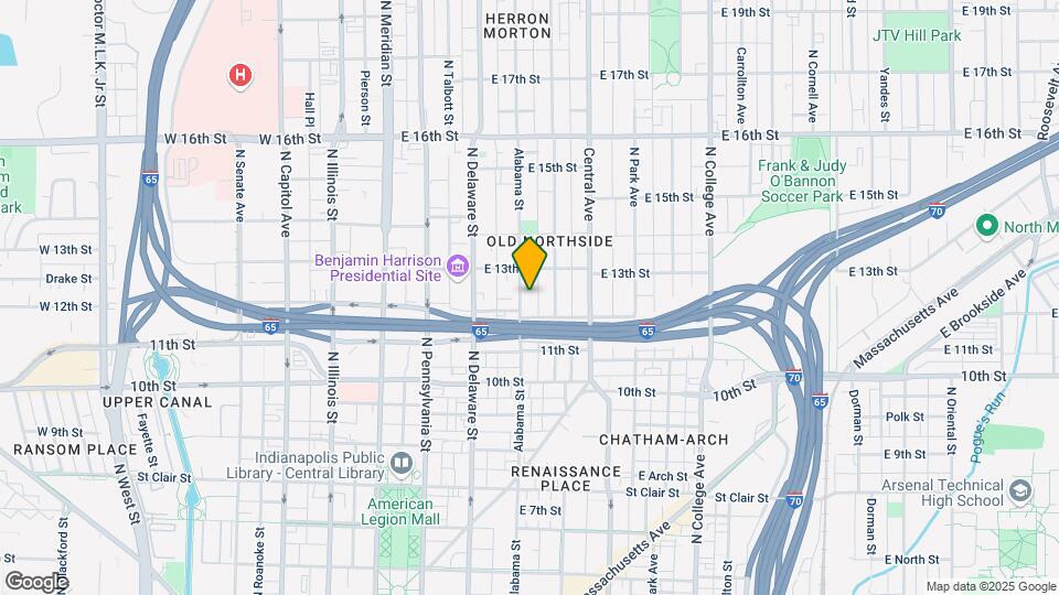 1219 N Alabama St Map and Location Details