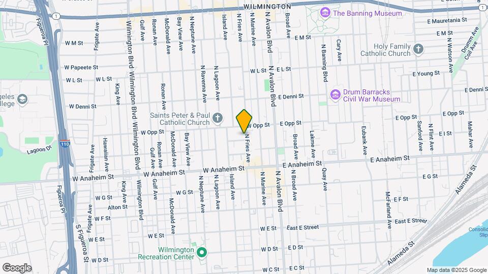 941 N Fries Ave Map and Location Details