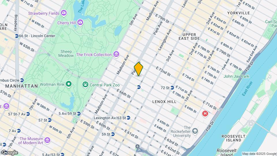 121 E 69th St Map and Location Details