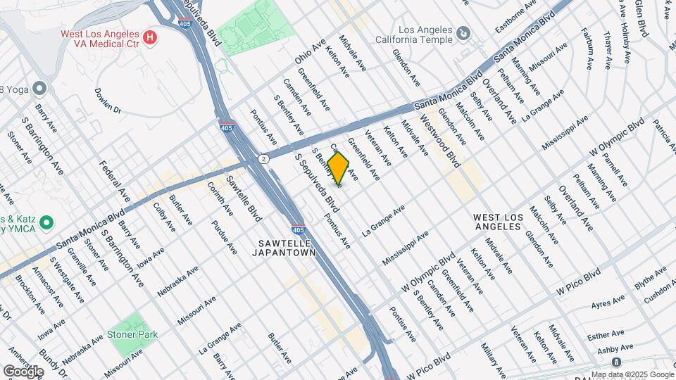 1849 S Bentley Ave Map and Location Details