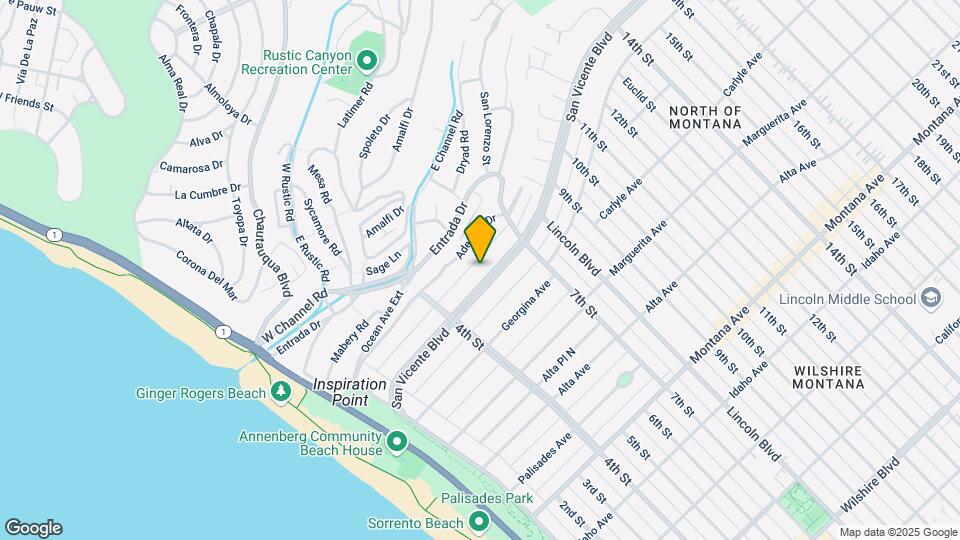 511 San Vicente Blvd, Unit 101 Mapa y Detalles de la Ubicación