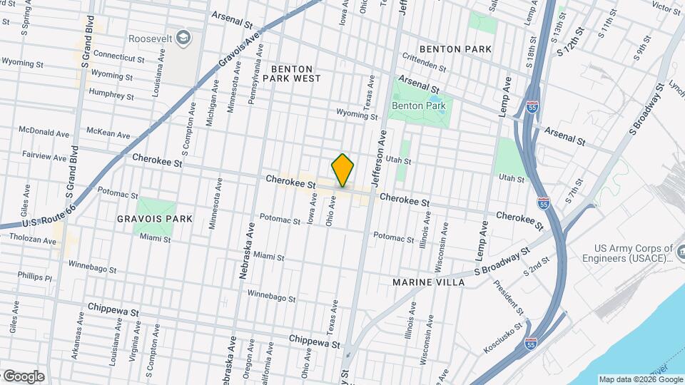 2640 Cherokee St Map and Location Details
