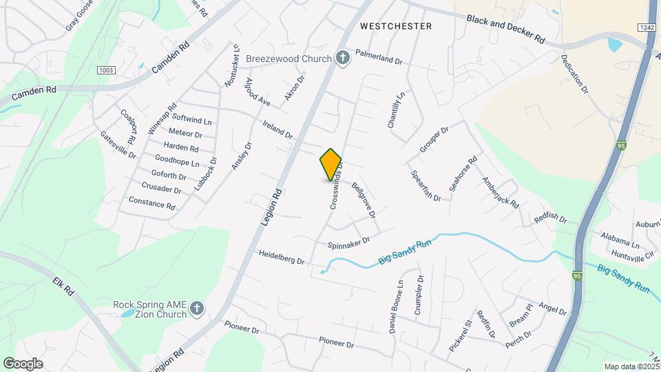 3608 Crosswinds Dr Map and Location Details