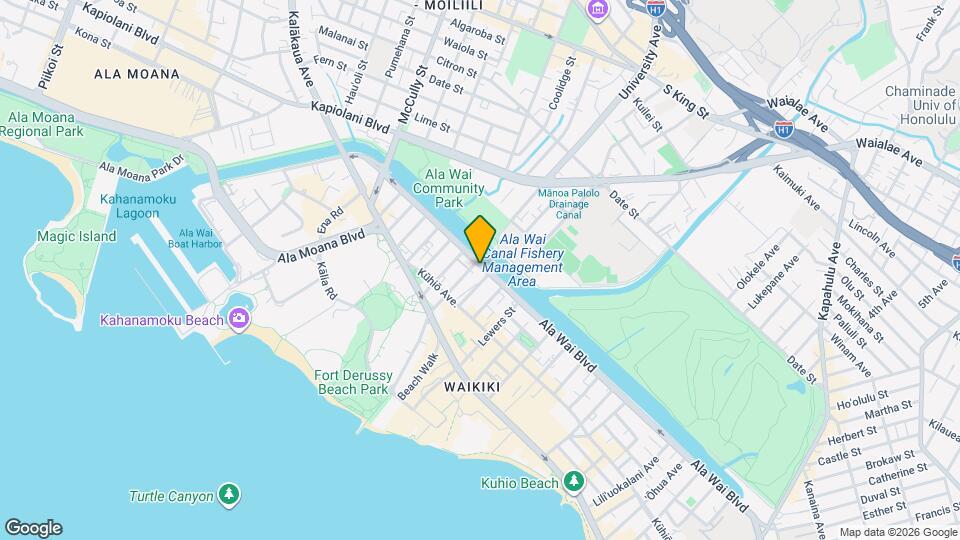 2107 Ala Wai Blvd Map and Location Details