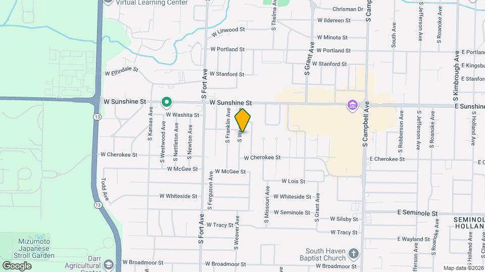 1912 S Weaver Ave Map and Location Details