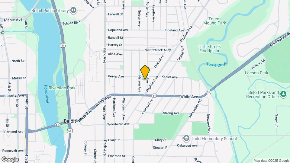 1250 Porter Ave Map and Location Details