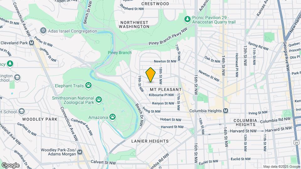 1835 Lamont St NW Map and Location Details