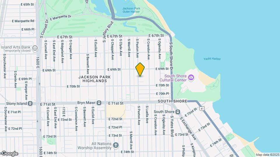 6935 S Paxton Ave Mapa y Detalles de la Ubicación