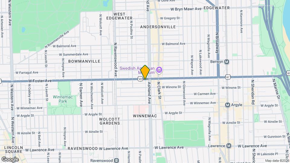 1615 W Foster Ave, Unit G Mapa y Detalles de la Ubicación