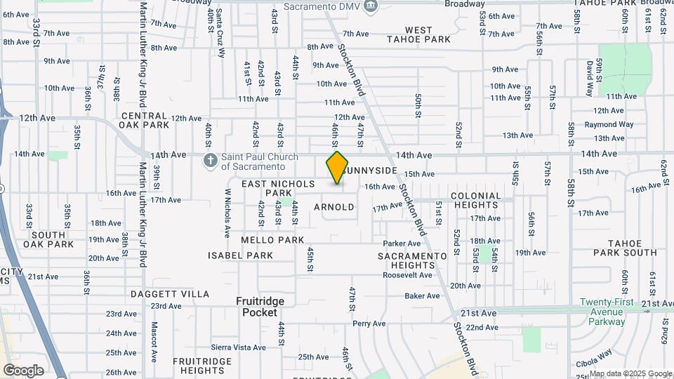 4551 Orinda Way Map and Location Details