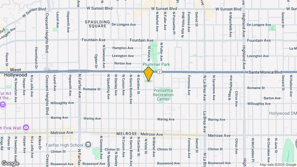 1022 N Vista St Map and Location Details