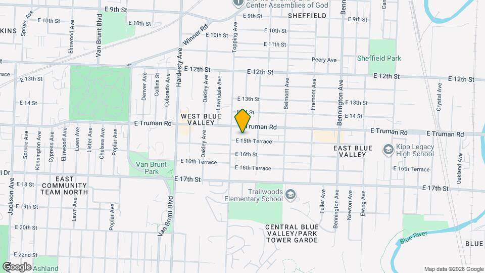 5820 E 15th Terrace Map and Location Details