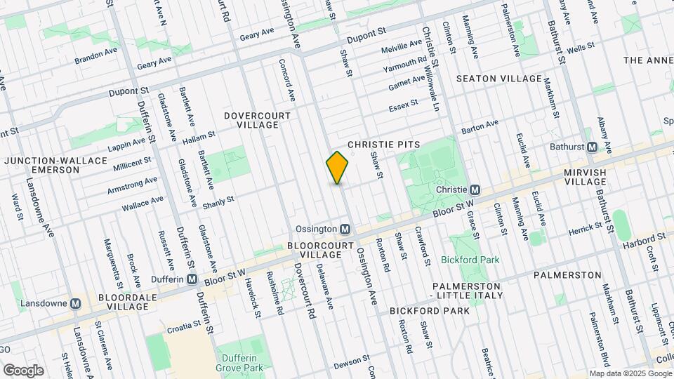 820 Ossington Ave Map and Location Details