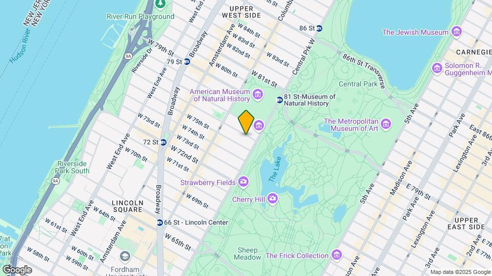 12 W 76th St Map and Location Details