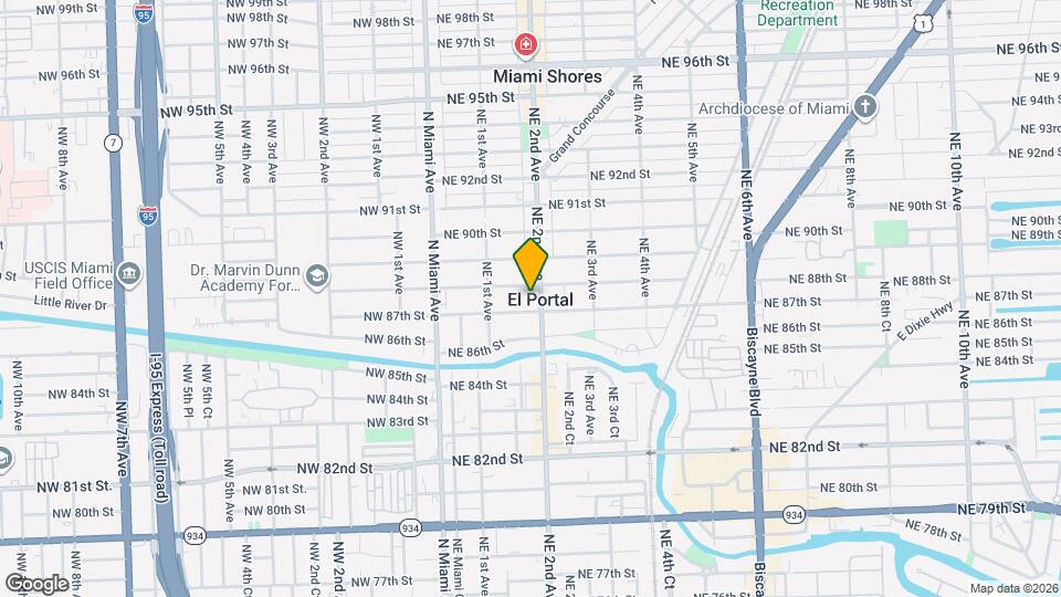 8740 NE 2nd Ave Map and Location Details