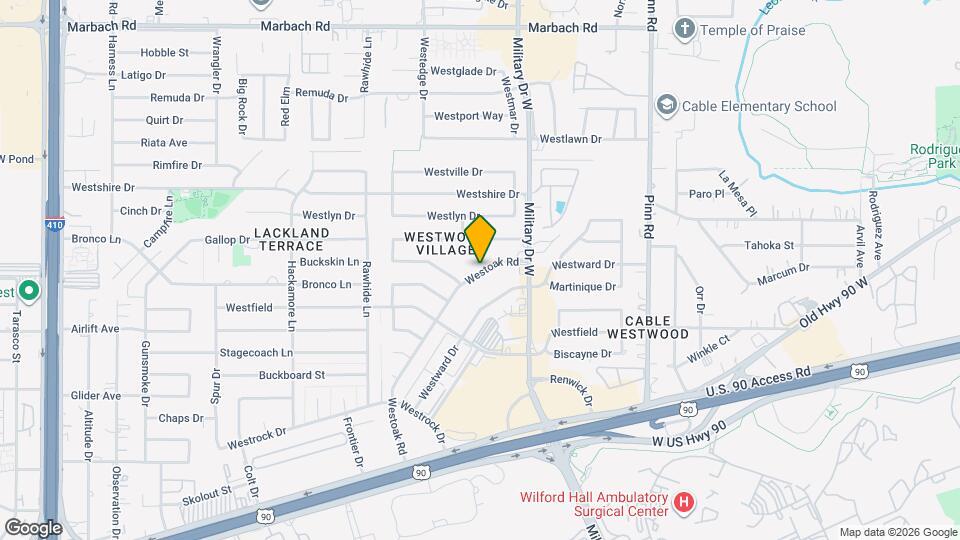 415 Westoak Rd Map and Location Details