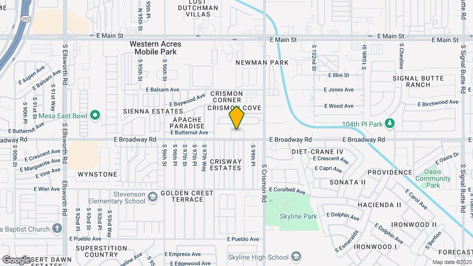 9860 E Broadway Rd Map and Location Details