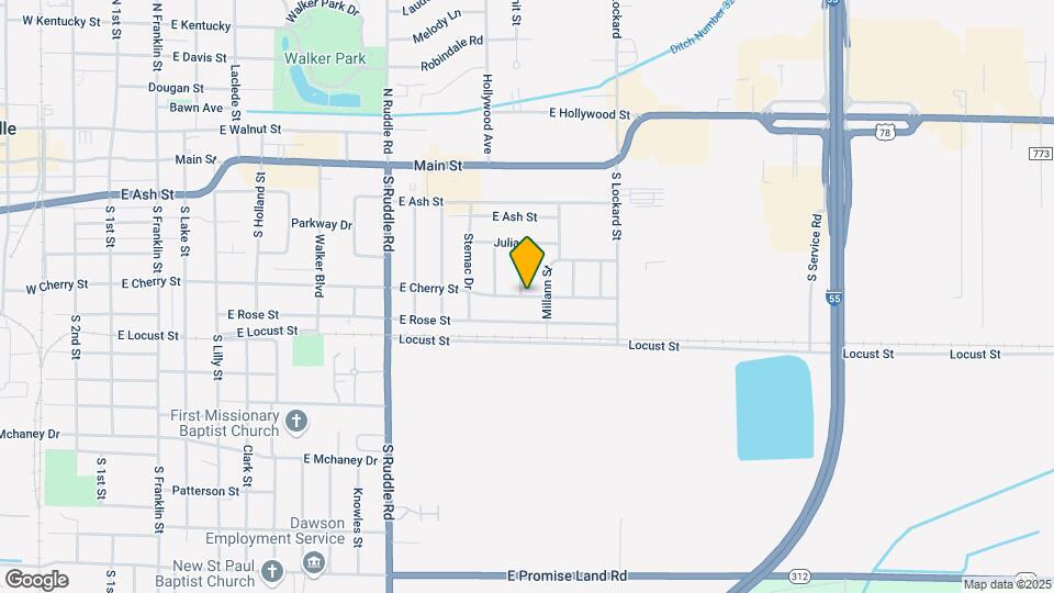 1218 E Cherry St Map and Location Details