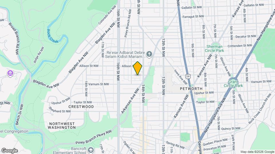 1416 Webster St NW Mapa y Detalles de la Ubicación