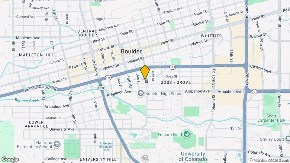 1605 17th St Map and Location Details